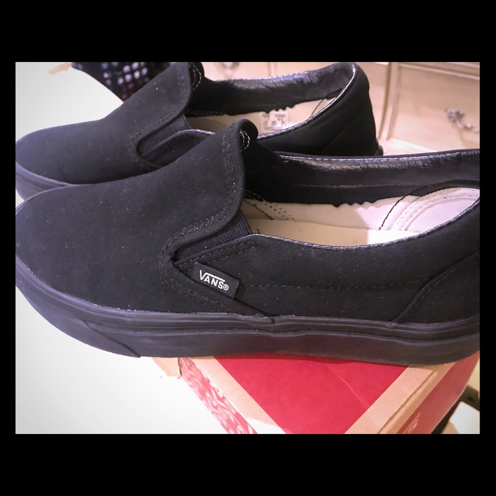 Vans Black Classic Slip Ons